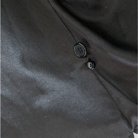 AMI Vintage 80's Black Suede Leather Button Shirt Jacket Shacket, size S - Picture 9 of 9